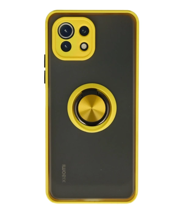 Newface Xiaomi Mİ 11 Lite Kılıf Montreal Yüzüklü Silikon Kapak