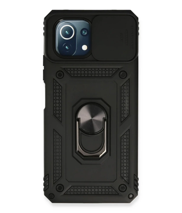 Newface Xiaomi Mİ 11 Lite Kılıf Pars Lens Yüzüklü Silikon