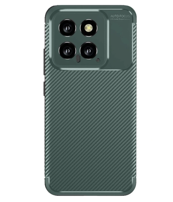 Newface Xiaomi Mi 14T Kılıf Auto Focus Karbon Kapak - Koyu Yeşil