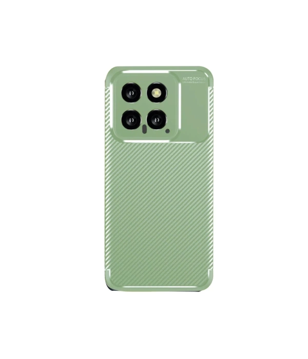 Newface Xiaomi Mi 14T Kılıf Auto Focus Karbon Kapak - Su Yeşili