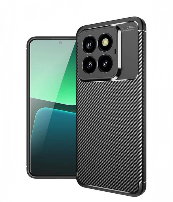 Newface Xiaomi Mi 14T Pro Kılıf Auto Focus Karbon Kapak