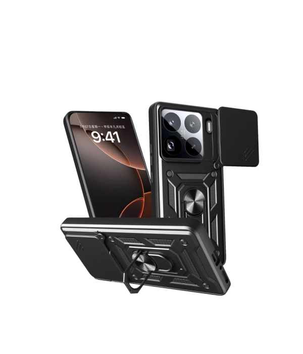Newface Xiaomi Mi 15 Pro Kılıf Pars Lens Yüzüklü Silikon