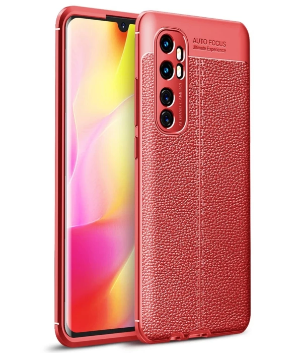 Newface Xiaomi Mi Note 10 Lite Kılıf Auto Focus Kapak - Kırmızı