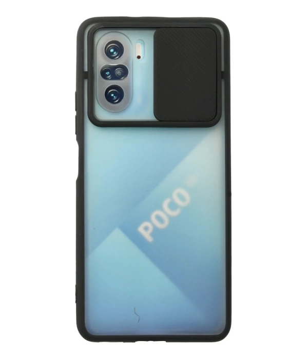 Newface Xiaomi Poco F3 Kılıf Palm Buzlu Kamera Sürgülü Silikon