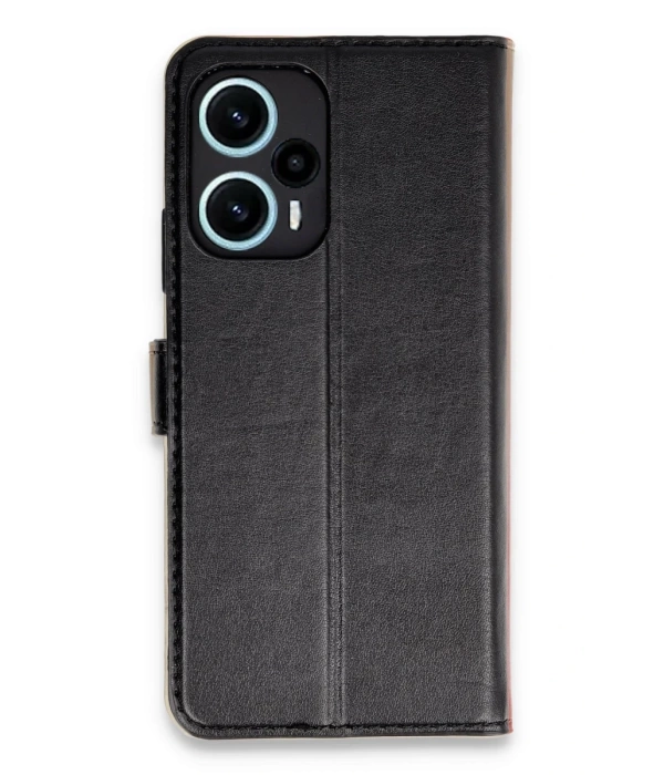 Newface Xiaomi Poco F5 Kılıf Trend S Plus Kapaklı Kılıf - Siyah
