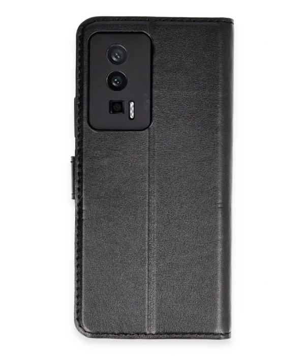 Newface Xiaomi Poco F5 Pro Kılıf Trend S Plus Kapaklı Kılıf - Siyah