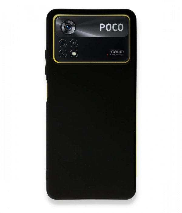 Newface Xiaomi Poco X4 Pro 5G Kılıf First Silikon - Siyah