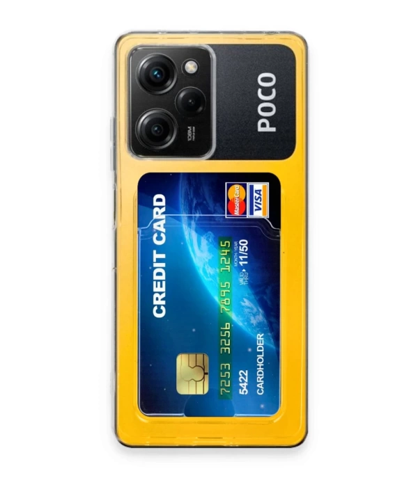 Newface Xiaomi Poco X5 Pro 5G Kılıf Kart Şeffaf Silikon - Şeffaf