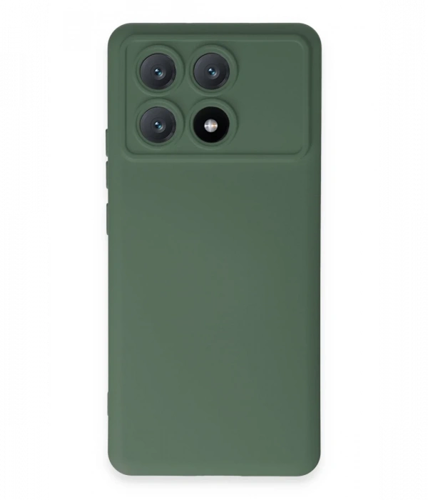 Newface Xiaomi Poco X6 Pro Kılıf Nano içi Kadife Silikon - Koyu Yeşil