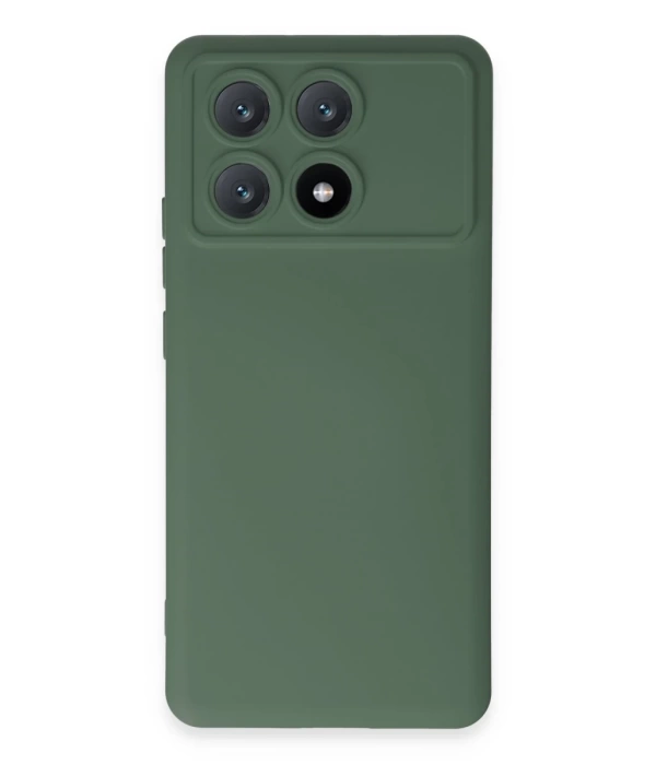 Newface Xiaomi Poco X6 Pro Kılıf Nano içi Kadife Silikon - Koyu Yeşil