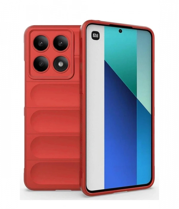 Newface Xiaomi Poco X6 Pro Kılıf Optimum Silikon - Kırmızı
