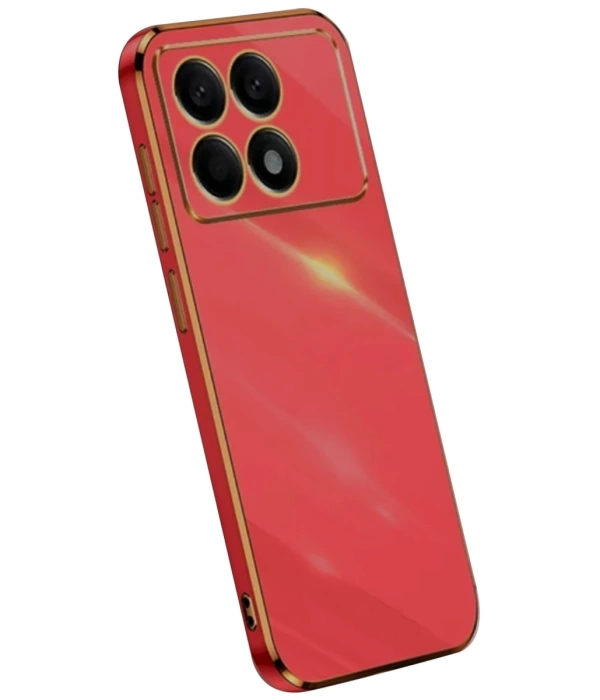 Newface Xiaomi Poco X6 Pro Kılıf Volet Silikon - Kırmızı