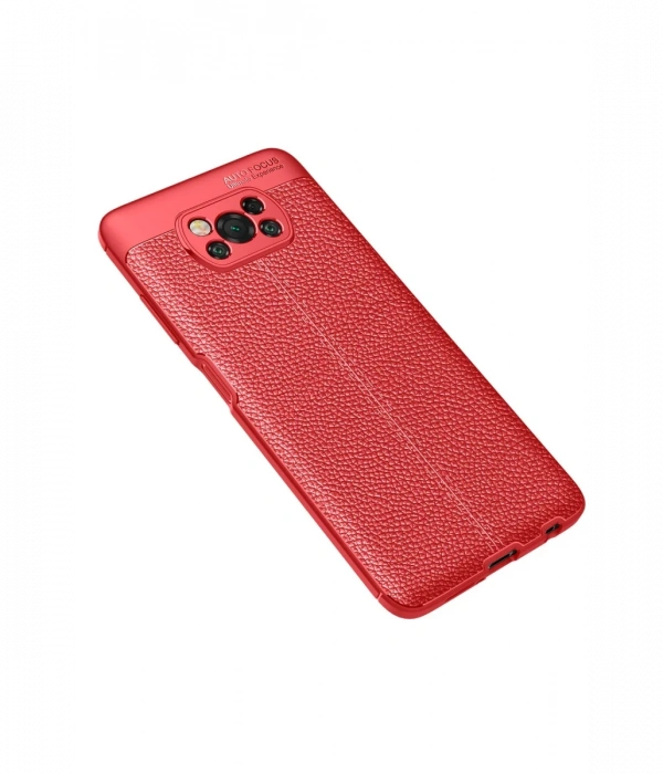 Newface Xiaomi Pocophone X3 Kılıf Auto Focus Kapak - Kırmızı
