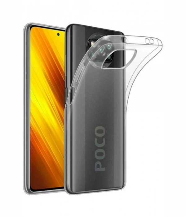 Newface Xiaomi Pocophone X3 Kılıf Lüx Şeffaf Silikon