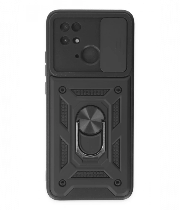 Newface Xiaomi Redmi 10C Kılıf Pars Lens Yüzüklü Silikon