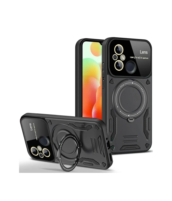 Newface Xiaomi Redmi 12C Kılıf Joy Lens Standlı Kapak