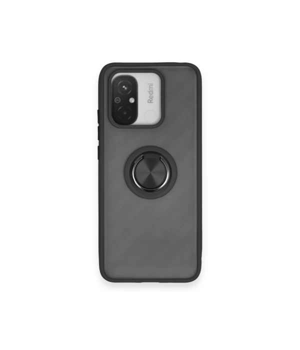 Newface Xiaomi Redmi 12C Kılıf Montreal Yüzüklü Silikon Kapak