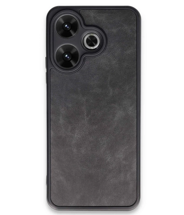 Newface Xiaomi Redmi 13 4G Kılıf Aras Deri Kapak - Siyah