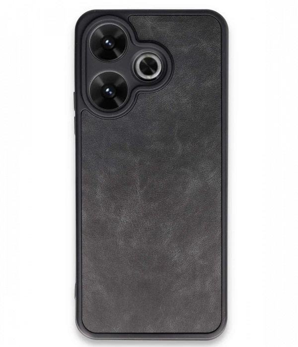 Newface Xiaomi Redmi 13 4G Kılıf Aras Deri Kapak - Siyah