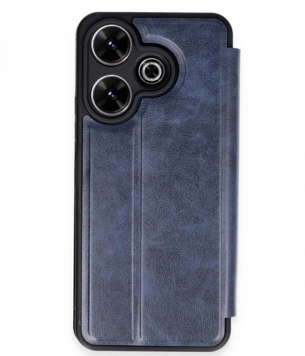 Newface Xiaomi Redmi 13 4G Kılıf Flip Cover - Lacivert