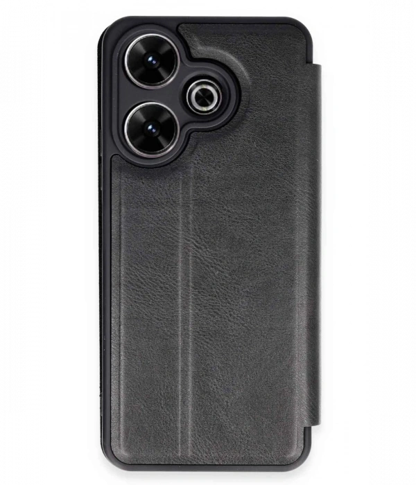 Newface Xiaomi Redmi 13 4G Kılıf Flip Cover - Siyah