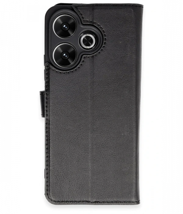 Newface Xiaomi Redmi 13 4G Kılıf Trend S Plus Kapaklı Kılıf - Siyah