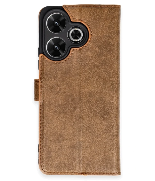 Newface Xiaomi Redmi 13 4G Kılıf Trend S Plus Kapaklı Kılıf - Taba