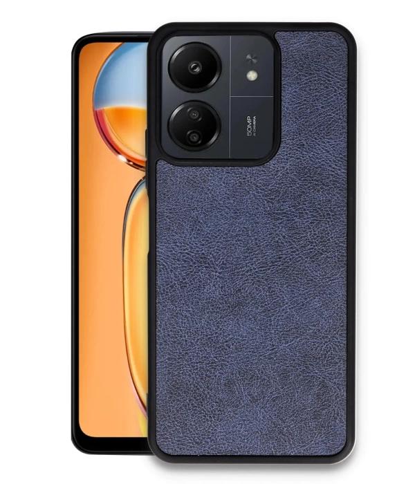 Newface Xiaomi Redmi 13C Kılıf Aras Deri Kapak - Lacivert