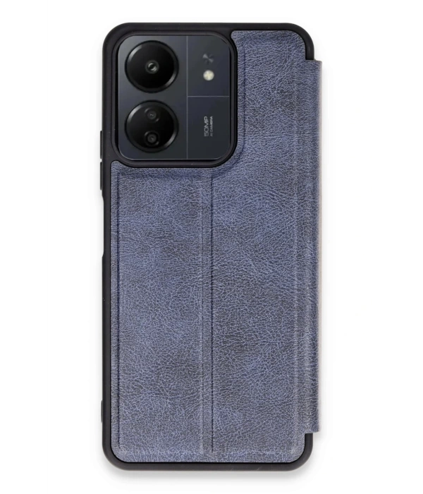 Newface Xiaomi Redmi 13C Kılıf Flip Cover - Lacivert
