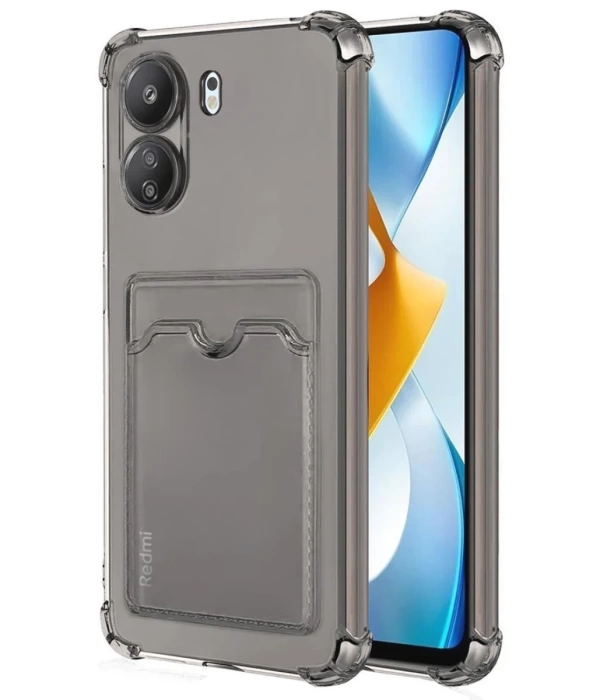 Newface Xiaomi Redmi 13C Kılıf Kart Şeffaf Silikon - Şeffaf