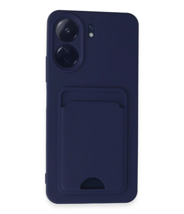 Newface Xiaomi Redmi 13C Kılıf Kelvin Kartvizitli Silikon - Lacivert