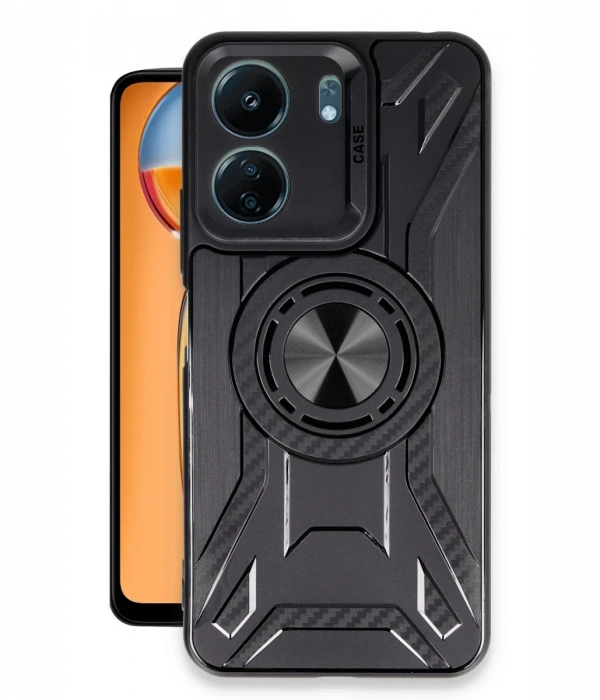 Newface Xiaomi Redmi 13C Kılıf Lincoln Silikon - Siyah