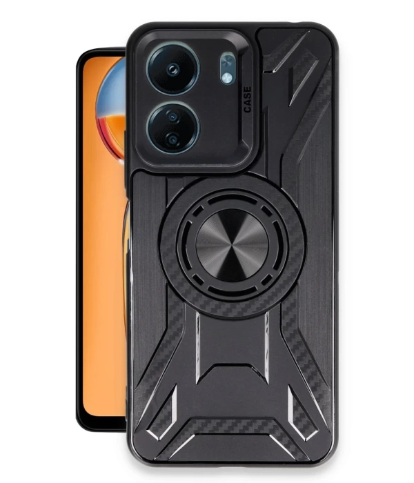 Newface Xiaomi Redmi 13C Kılıf Lincoln Silikon - Siyah