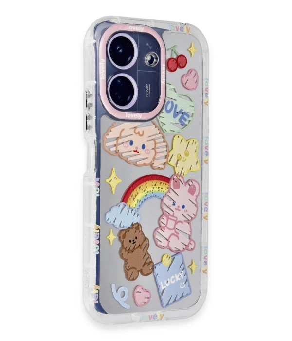 Newface Xiaomi Redmi 13C Kılıf Reflexion Desenli Kapak - Desen 4