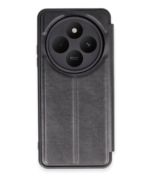 Newface Xiaomi Redmi 14C Kılıf Flip Cover - Siyah