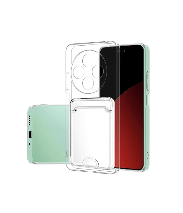 Newface Xiaomi Redmi 14C Kılıf Kart Şeffaf Silikon - Şeffaf