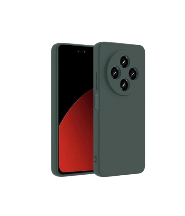 Newface Xiaomi Redmi 14C Kılıf Nano içi Kadife Silikon - Koyu Yeşil