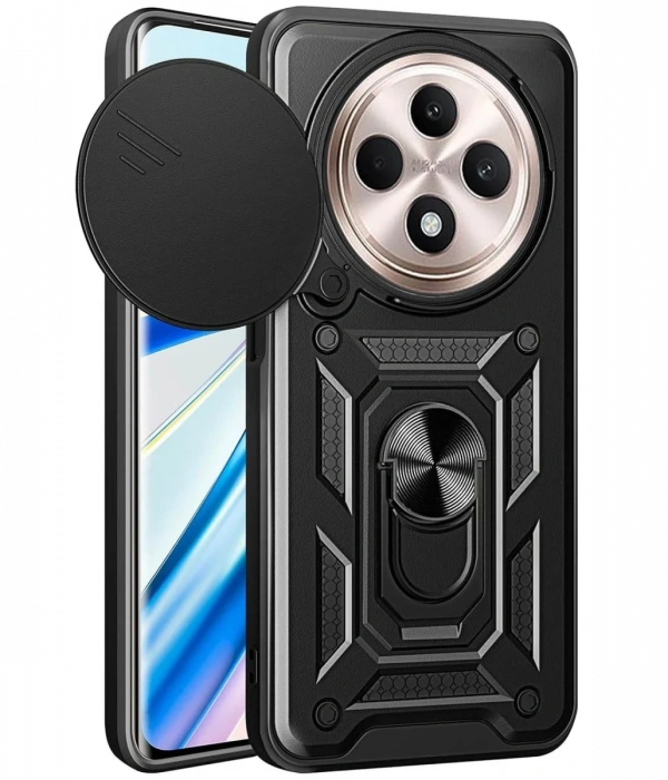 Newface Xiaomi Redmi 14C Kılıf Pars Lens Yüzüklü Silikon