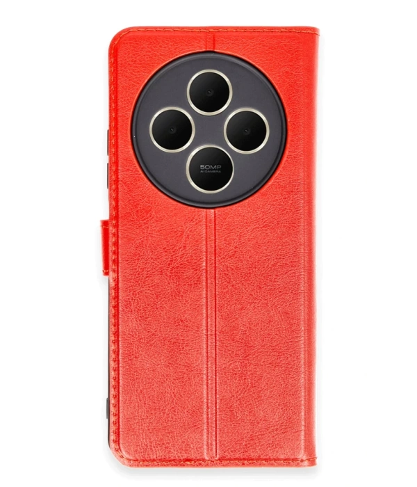 Newface Xiaomi Redmi 14C Kılıf Trend S Plus Kapaklı Kılıf - Kırmızı