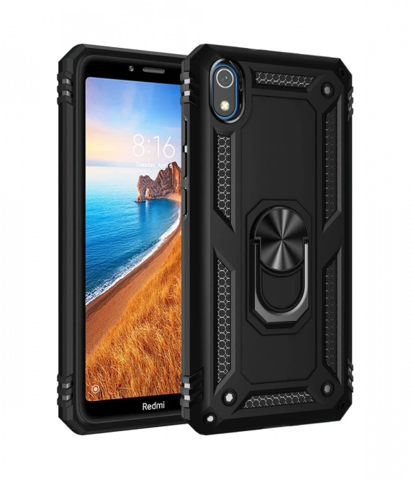Newface Xiaomi Redmi 7A Kılıf Sofya Yüzüklü Silikon Kapak