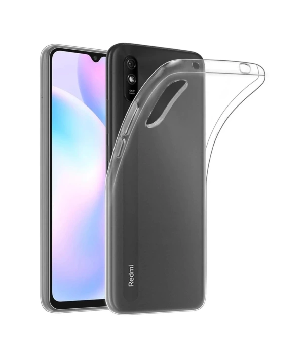 Newface Xiaomi Redmi 9A Kılıf Lüx Şeffaf Silikon - Şeffaf