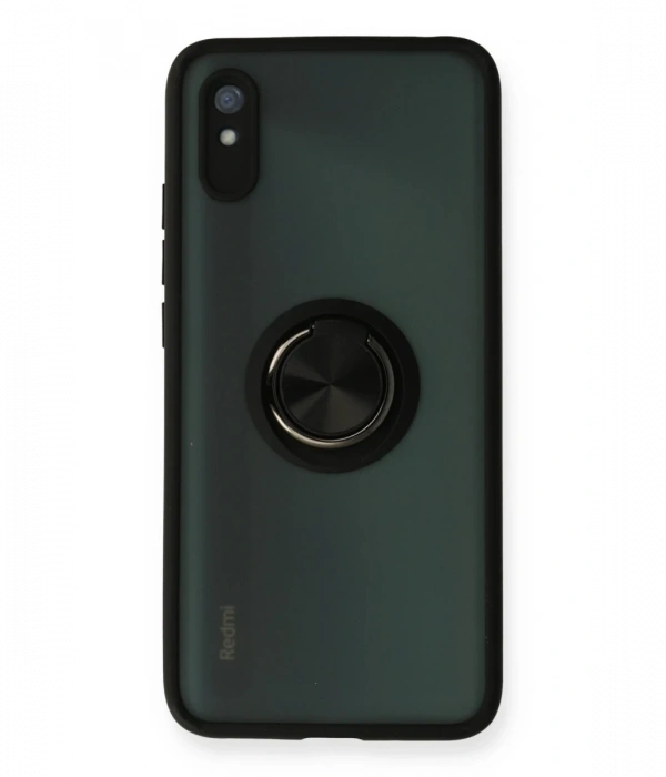 Newface Xiaomi Redmi 9A Kılıf Montreal Yüzüklü Silikon Kapak