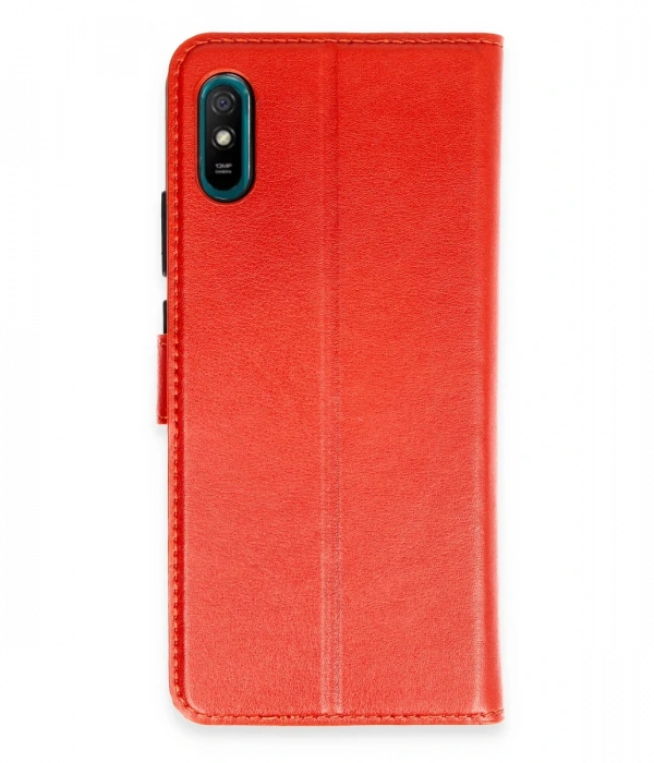 Newface Xiaomi Redmi 9A Kılıf Trend S Plus Kapaklı Kılıf - Kırmızı