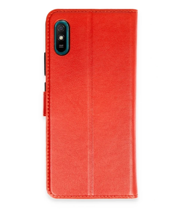 Newface Xiaomi Redmi 9A Kılıf Trend S Plus Kapaklı Kılıf - Kırmızı
