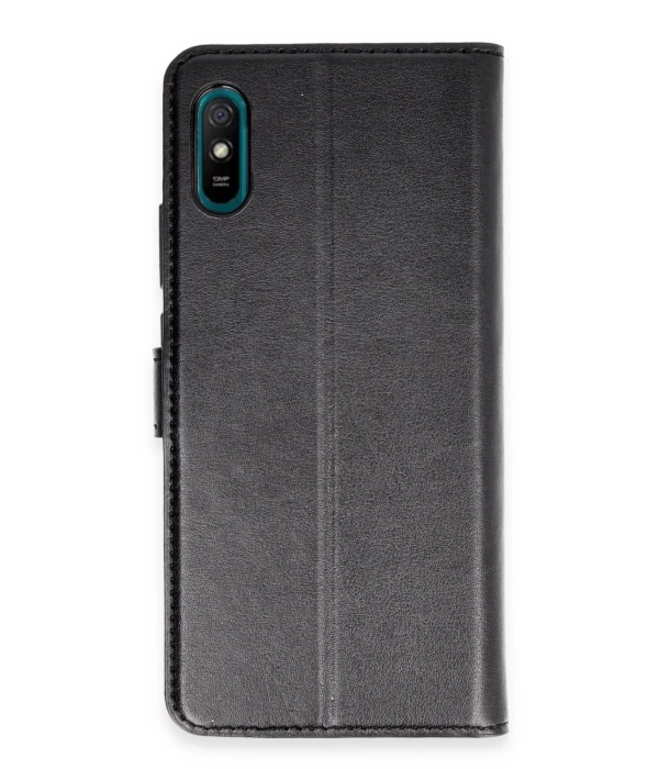 Newface Xiaomi Redmi 9A Kılıf Trend S Plus Kapaklı Kılıf - Siyah