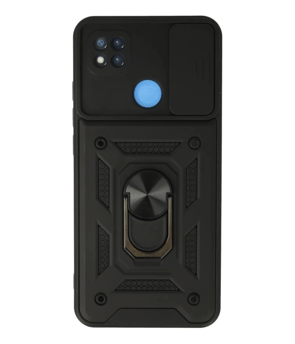 Newface Xiaomi Redmi 9C Kılıf Pars Lens Yüzüklü Silikon
