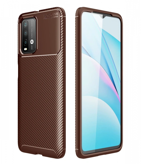 Newface Xiaomi Redmi 9T Kılıf Auto Focus Karbon Kapak