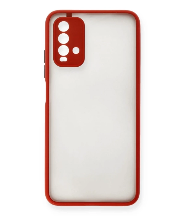 Newface Xiaomi Redmi 9T Kılıf Montreal Silikon Kapak - Kırmızı