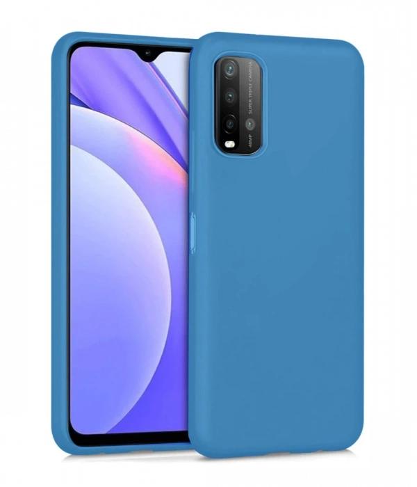 Newface Xiaomi Redmi 9T Kılıf Nano içi Kadife Silikon - Mavi