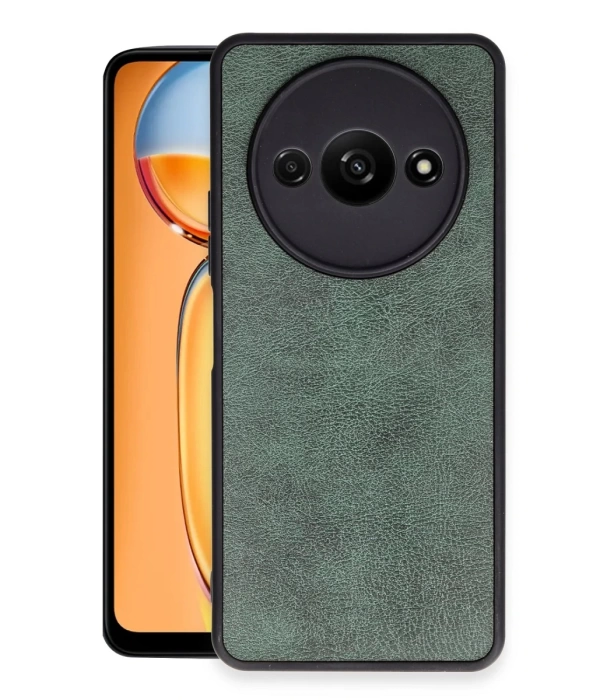 Newface Xiaomi Redmi A3 4G Kılıf Aras Deri Kapak - Koyu Yeşil